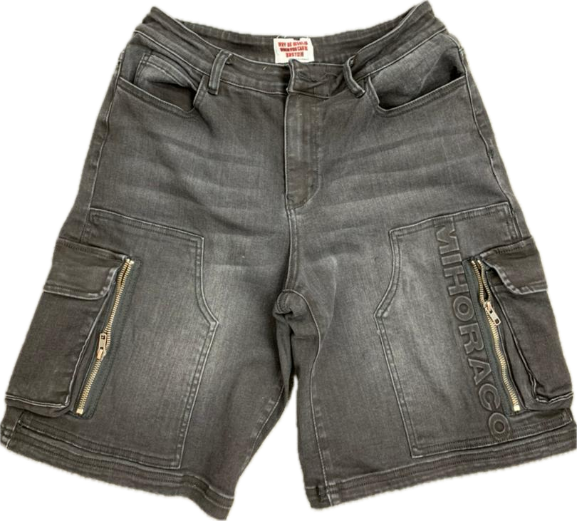 Cargo Jorts (Acid Wash Black)