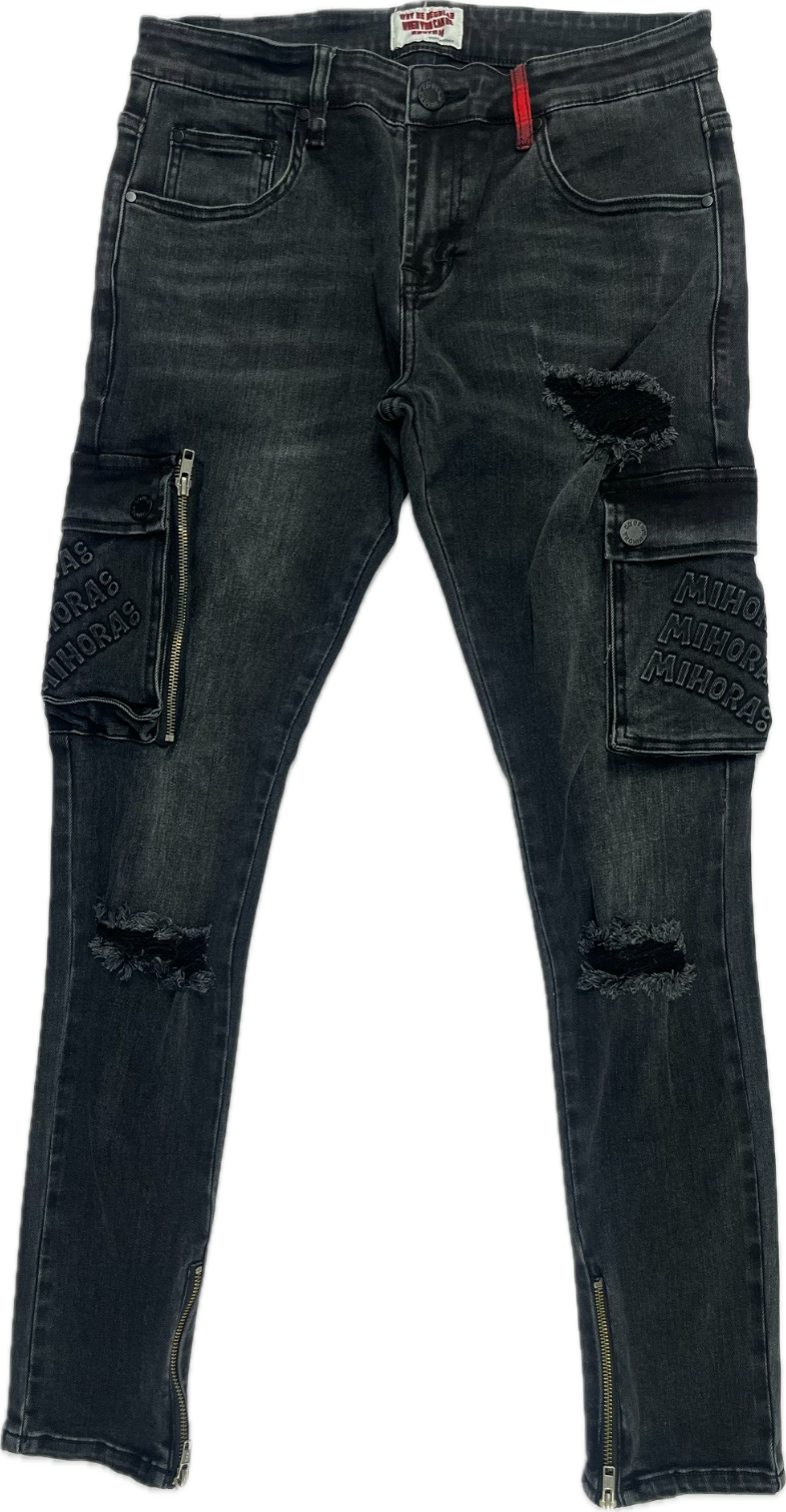 W.I.A.S Skinny Jeans (Acid Black Wash)